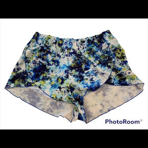 Athleta Blue and White Swim Short Running Short